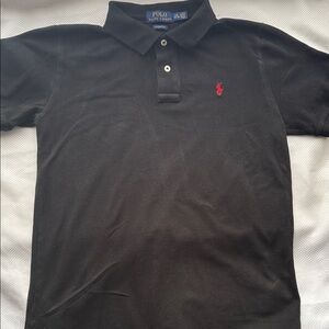 Polo by Ralph Lauren Black Polo Shirt - Large (14-16)